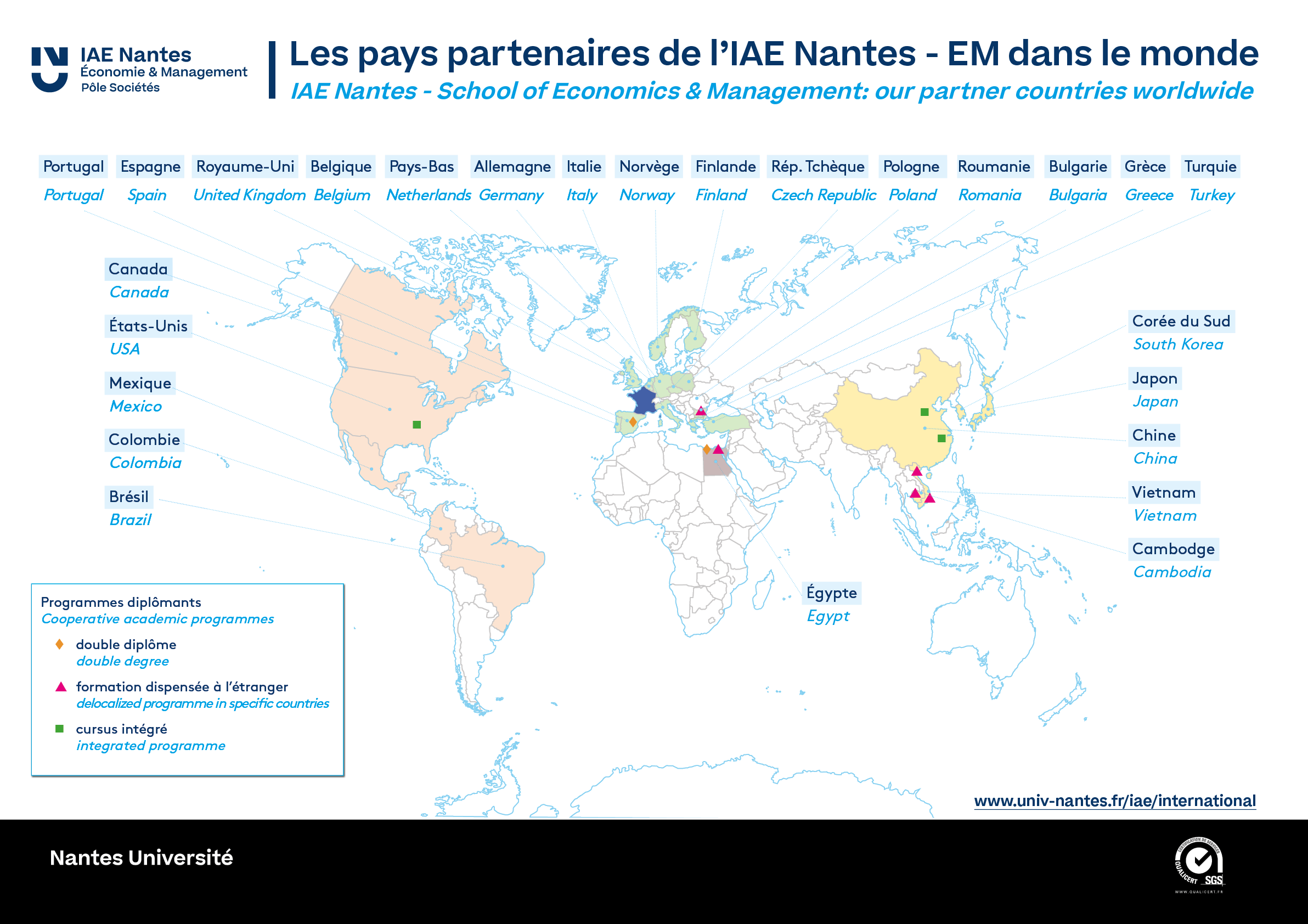 Carte partenaires intx Intl partners' map